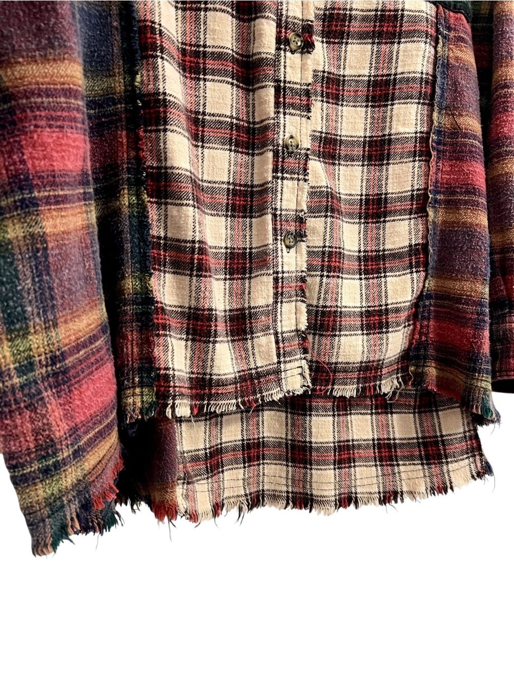 BDG Urban Outfitters Kaden Mixed Plaid Button-Down Shirt - Picture 9 of 13